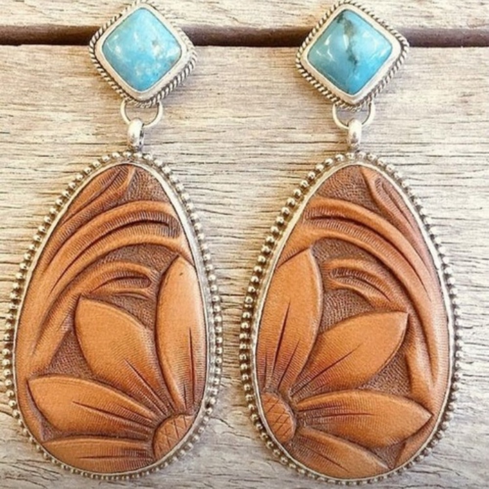 Genuine 925 Sterling Silver Natural Turquoise